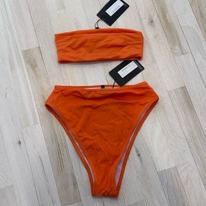 PrettyLittleThings Bandeau Top and High Waisted Bottom